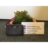 ราคา Coach Signature Pvc Double Corner Zip #F66506 IMDGK (61340479)