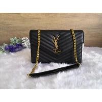 ราคา กระเป๋าคลัทช์YSL Woc 9นิ้ว หนังคาเวียร์ อะไหล่ทองวินเทจ (4047185303)