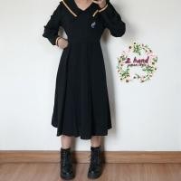 ราคา เดรสชุดนักเรียนญี่ปุ่นปกกะลาสี แขนยาวกระโปรงยาว สีดำ มือสองสไตล์ญี่ปุ่น (23181931929)