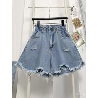 ราคา ขาสั้นยีนส์ขาดขนาดใหญ่สำหรับผู้หญิง ฤดูร้อน A-line ขากว้าง หลวม เอวสูง ลดน้ำหนักสำหรับนักเรียน เหมาะสำหรับน้ำหนัก 200 ปอนด์ (27586183314)