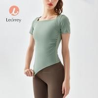 ราคา Leorrey-เสื้อโยคะแขนสั้นโชว์น้ำหนักแห้งเร็วกีฬาเสื้อยืดวิ่ง (29107977600)