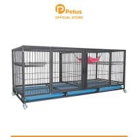 ราคา Petus【New กรงสีด้าน】กรงแมวขนาดใหญ่ 1 ชั้น ซี่ห่าง 3 ซม. กรงแมว มีล้อ สามารถวางซ้อนกันได้ขนาด 160x68x68 ซม.Cat Cage (26830586778)