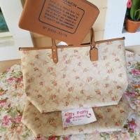 ราคา New Coach Tote กลับด้านลายดอกไม้ 17" (1232092628)