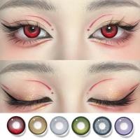 ราคา คอนแทคเลนส์คอสเพลย์ตาใหญ่ขนาด 14.5 มม. คอนแทคเลนส์คอสเพลย์ฮาโลวีน ชมพู เหลือง น้ำเงิน (27674012872)