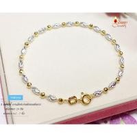 ราคา สร้อยข้อมือเงินแท้ 92.5% สร้อย 2 กษัตริย์ ลายเม็ดปะคำสลับบอลตัดลาย สร้อยสวย เล่นแสงดี หนักครึ่งสลึงตัน TH0153 (341884546)