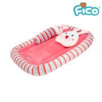 ราคา Fico ที่นอนเด็กมีขอบกันกลิ้ง ลายกระต่ายชมพู (5056207440)