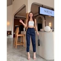 ราคา กางเกงทรงบอย ผ้าซาร่า ซิปหน้า (25642921507)