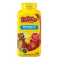 ราคา พร้อมส่งจากไทย 220 กัมมี่ วิตามินเด็ก มีโอเมก้า 3 ยี่ห้อ L’il Critters Omega-3 DHA, (9486720253)
