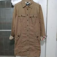 ราคา เดรสสั้นอกได้33แขนยาวมีกระดุมมีกระเป๋า2ข้างยี่ห้อBurberry (27057568364)