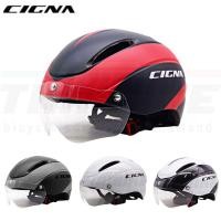 ราคา หมวกกันน็อคจักรยานแบบมีแว่นยี่ห้อ CIGNA SIZE Lหมวกมีแว่น 54-61CM(แว่นใส) (13456085556)