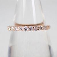 ราคา [ใหม่] K18Pg แหวนเพชร 0.3Ct เบอร์ 11 [F3-4] (23666570410)