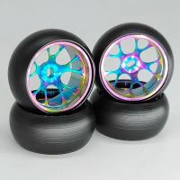 ราคา ยางดริฟท์พลาสติกแข็ง 4 ชิ้น ยางล้อโลหะสำหรับ Wltoys 284131 ชิ้นส่วนอัพเกรดรถ RC K969 K989 P939 Kyosho Mini-Z 1/28 (27835711709)