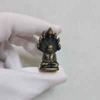 ราคา รูปหล่อหลวงพ่อเงิน พิมพ์นาคปรก วัดบางคลาน เนื้อทองเหลืองรมดำ ชุบน้ำมันว่าน (22542673296)