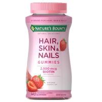 ราคา (Nature's Bounty) HAIR ,SKIN & NAILS GUMMIES + 2,500 mcg BIOTIN ( 80-140 กัมมี่ ) (27951537387)