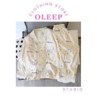 ราคา พร้อมส่งชุดนอนผ้าไหมญี่ปุ่น ลายน้องหมาจุดน่ารัก พร้อมส่งในไทย Free Size แขนยาว+ขายาว (26930376458)