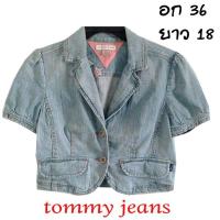 ราคา tommy jeans แบรนด์หายาก แขนสั้นน่ารักเลย ยีนส์ยืด ผ้านุ่มใส่สบาย พร้อมส่ง (18763082905)