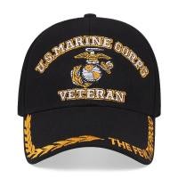 ราคา แฟชั่น US Marine Corps Veteran ไม่กี่หมวก proud Letter หมวกปัก Proudly Marine USMC หมวกเบสบอลสีดํา (28871581350)