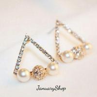 ราคา ต่างหูสามเหลี่ยมประดับลูกตุ้ม (4566270)