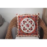 ราคา Bohemien embroided cushion cover ปลอกหมอนอิงลายปักไหมพรม สไตล์โบฮีเมียน (7689186780)