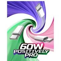 ราคา สายชาร์จ USB C TO Type C ชาร์จเร็ว PD 60W สายเคเบิลถัก สำหรับ iPhone 15, Samsung, Huawei, Xiaomi, Macbook, Android (29172969349)