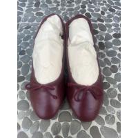 ราคา รองเท้าคัชชูหน้าโบว์ สีแดง burgundy แบรนด์ shoopen ไซส์37 (22364235986)