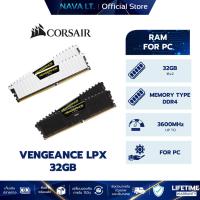 ราคา CORSAIR RAM หน่วยความจำ VENGEANCE LPX 32GB (16x2) DDR4 DRAM 3600MHz WHITE/BLACK (28030578448)