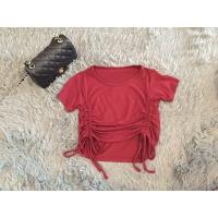ราคา เสื้อครอปเรย่อนโบว์ผูกเอว2ข้าง (7216321621)