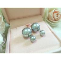 ราคา ต่างหู ดิออร์ น่ารัก ฟรุ้งฟริ้ง ราคาเบาๆ มุกสีเทา :EY0086 (2118700313)
