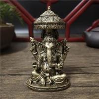 ราคา Lucky Lord Ganesha Buddha Statues Bronze Color Ornaments Resin Elephant Hindu God Ganesh Sculptures Figurines Home Decor (29313515164)