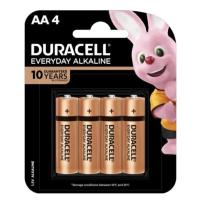ราคา ถ่าน alkaline Duracell Everyday 1.5V ชุด4ก้อน[ของแท้มีผู้นำเข้าถูกต้อง] (13410219376)