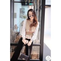 ราคา งานป้ายLawyerรุ่นใหม่ เสื้อแฟชั่นคอกลม แขนยาว ผ้าเนื้อดี แต่งปลายแขนเก๋ๆ สวยน่ารักๆ (1876521634)