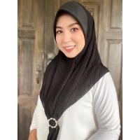 ราคา ฮิญาบ ผ้าคลุมสวมสำเร็จชีฟองอัดพลีทมีทรง (3590854631)