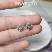 ราคา ต่างหูมูนสโตน มูนสโตนธรรมชาติ 925 เงิน กรอบเงินเข้ากันได้กับองค์ประกอบน้ําและโลหะ (27955282385)