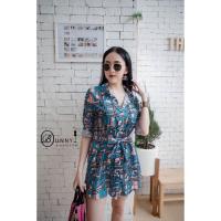 ราคา เดรสพิมพ์Burberry เนื้อผ้าซาตินสวย (1649134739)