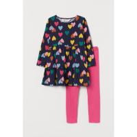 ราคา H&M(เอชแอนด์เอ็ม) ชุดผ้ายืดแพ็ค 2 ชิ้น Girl 2-piece jersey set 0912312_3 (43502133223)