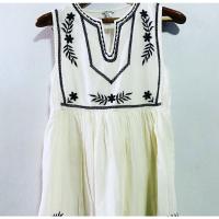 ราคา เดรสปัก สีครีมสวย แบรนด์ Forever 21 (13973785150)