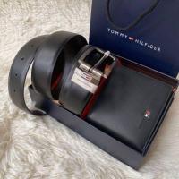 ราคา Set กระเป๋าตังค์ & เข็มขัด Tommy Hilfiger แทิ ผู้ชาย สีดำ ของขวัญ สุดคุ้ม (25836912603)
