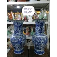 ราคา Blue&White แจกัน งานกังไส งานอย่างดี ราคาเป็นคู่ (3311506688)