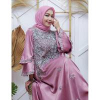 ราคา Gamis Kaftan Maxmara Cristal เย็บปักถักร้อยและ Mote Sequins (17642761382)