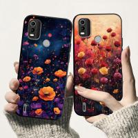 ราคา แฟชั่นสําหรับ Nokia C21 Plus C31 C22 C30 กรณีการพิมพ์สีดอกไม้ซิลิโคนอ่อนนุ่ม TPU กันกระแทกเคสโทรศัพท์สําหรับ Nokia C21 C32 ปกหลัง (27224425616)