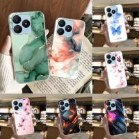 ราคา สําหรับ Wiko T10 Wiko T20 กรณีปกหลังหรูหราโปร่งใสซิลิโคนกันกระแทกนุ่มโทรศัพท์ปลอก Wiko T60 หินอ่อนดอกไม้ Clear Funda (28668837096)