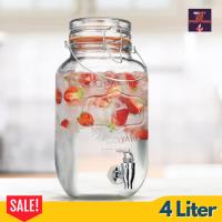 ราคา โถจ่ายน้ำหวาน โถกดน้ำ 4ลิตร โหลแก้วจ่ายเครื่องดื่ม Beverage Dispenser (22284228523)