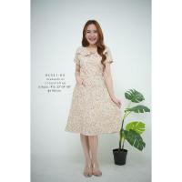 ราคา Code : 94341-05 เดรสผ้าไหมอิตาลีสีครีมน้ำตาลอ่อนลายดอกไม้สีชมพูเขียวม่วง คอปกแต่งระบาย แต่งโบว์เล็กๆ (27221699258)