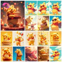 ราคา Pl วันเกิดการ์ตูน winnie the pooh 5D DIY เพชรทาสีคริสตัลรอบเพชรฝังชุดเพชรน้ําเพชรภาพวาดตกแต่งบ้าน 30x40 ซม./40x50 (25485441393)