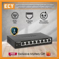 ราคา Netgear S350 Series GS308T 8-Port Gigabit Ethernet Smart Managed Pro Switch (23768946930)