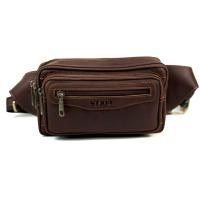 ราคา Chinatown Leather กระเป๋าหนังวัวแท้สะพายหน้าอกหรือคาดเอวซิปยื่น น้ำตาล staff (7705740059)