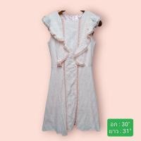 ราคา เดรสออกงาน เดรสมือสอง สีส้มโอรสแต่งฉลุ เด็กโตใส่ได้ (26380602373)