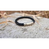 ราคา ข้อมือหนังแท้ สลักชื่อฟรี (438295666)