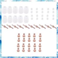 ราคา [ ] 60 ชิ้น/เซ็ตเซรามิค + Air Plasma เครื่องตัดวัสดุสิ้นเปลืองขยาย TIP หัวฉีดอิเล็กโทรดสําหรับ PT31 LG40 ไฟฉาย CUT-50D (27419202419)