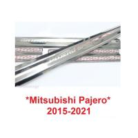 ราคา ชายบันได สคัพเพลท Mitsubishi Pajero 2015 - 2021 มิตซูบิชิ ปาเจโร ปาเจโร่ สปอร์ต คิ้วกันรอยขอบประตู บันได ชายบันไดประตู (28775735966)